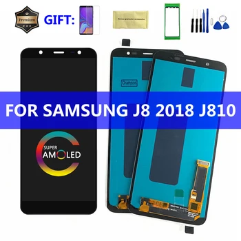 10PCS/Daudz Vairumtirdzniecības LCD Ekrāns ar Touch Digitizer Samsung Galaxy J8 2018 J810 SM-J810F J810G J810Y J810GF J810M Displejs