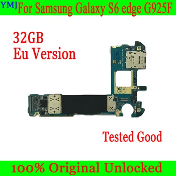 32GB Oriģināls atbloķēt Samsung Galaxy S6 malas G925F G925I Mātesplati 100% Testēti Laba Darba Loģika Valdes Bezmaksas Piegāde
