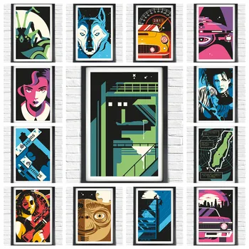 80.gados Forrest Gump Filmu Plakāti pie sienas Mūzikas Albums Minimālisma Filmu Audekla Apgleznošana Sienu Mākslas Mājas Apdare Kawaii Istabas Interjeru