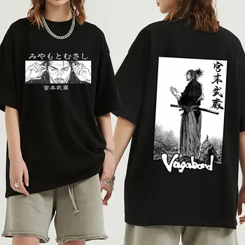 Anime Bagabondo Vagabond T Krekls Manga Miyamoto Musashi Īsām Piedurknēm T-Krekls Vasaras Vīriešu Un Sieviešu Modes Gadījuma T Krekli