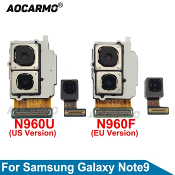Aocarmo Priekšējo un Aizmugurējo Kameru Samsung Galaxy Note 9 N960F N960N Galvenais Atpakaļskata Kamera Flex Cable Rezerves Daļas