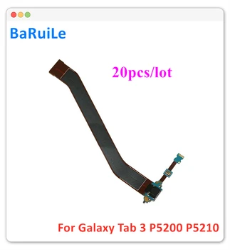 BaRuiLe 20pcs Par Tab3 P5200 uzlādes flex kabelis USB dock savienotājs lādētāja ports Samsung Galaxy Tab 3 P5210