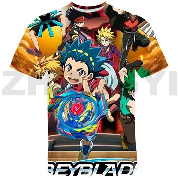 Beyblade Pārsprāgt 3D T Krekls Modes Vecāks-bērns Valkāt Vasaras Harajuku Vīriešu T Krekls Lielgabarīta T Krekls Bērniem Anime Grafiskā T Krekli