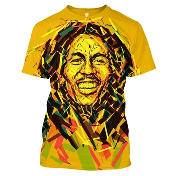 Bob Marley Dziedātāja T Krekls Vīriešiem 3D Iespiesti Hip Hop Topi Tee Krekli Vintage Streetwear Sieviešu Apģērbu Harajuku Fashion 
