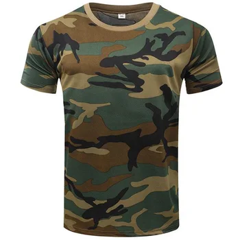 Džungļu Tuksneša Kamuflāžas Personalizētu Vīriešu T-krekls 3D Drukāšanas Āra Ātri žāvēšanas Īsām piedurknēm Militāro Ventilators O-veida kakla Krekls 6XL