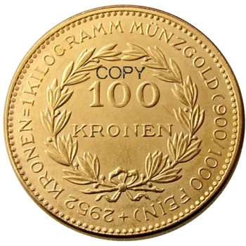 Itālija 1924 100 Kronen Zelta Pārklājumu Kopēt Monētas