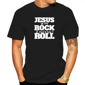 Jēzus Ir Mana Roka, Un tas, Kā es Roll Krekls Kristiešiem, Hip Hop Topi Krekls Vīriešiem Kokvilnas Tshirts Dizaina Vairumtirdzniecība