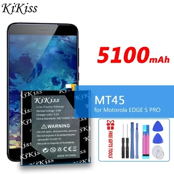 KiKiss Akumulatora MT45 5100mAh par Motorola Moto MALU S Pro SPro XT2153-1 Repalcement Bateria
