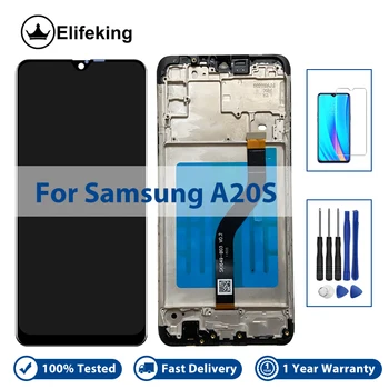 LCD Samsung Galaxy A20s Touch Screen Displejs Digitizer Montāža Nomaiņa A207 A2070 SM-A207F Ar Instrumentiem
