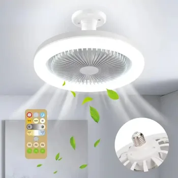 LED Griestu Ventilators ar Apgaismojuma Lampas Tālvadības Aromterapijas Ventilators, Lampas Piemērota E27 Converter Lampas Istabu Dzīvo