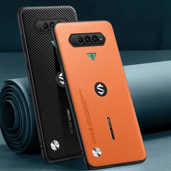 Luksusa PU Ādas Gadījumā Xiaomi Black Shark 4 Pro Matēts Vāciņu, Silikona Aizsardzības Phone Gadījumā BlackShark 4 Pro 4Pro Coque