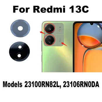 Oriģinālo Aizmugurējo Kameras Objektīvu, Lai Xiaomi Redmi 13C Aizmugurējā Stikla Ar Līmi Uzlīmē Līmlenti Replacment