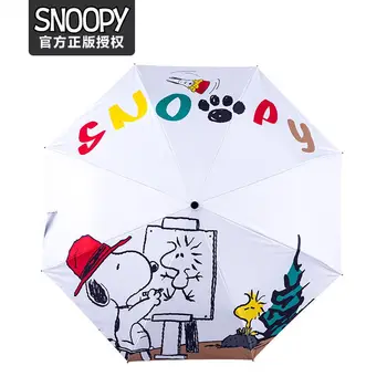 Snoopy saulessargu Locīšanas Saules Aizsardzības UV Aizsardzību, Lietus Divējāda lietojuma Studentu saulessargu Pretvēja Birojs