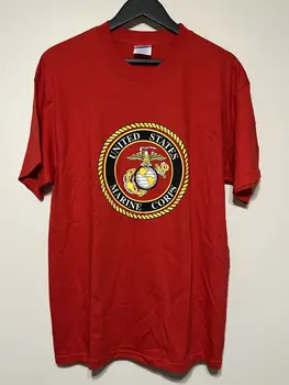 Vintage Asv Jūras Spēki T Krekls, Izmērs L Sarkano Militāro