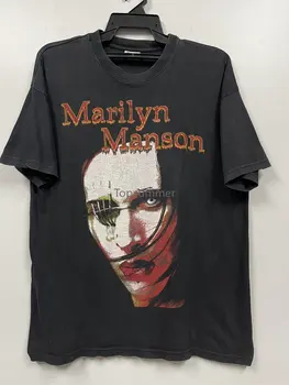 Vīriešu T Krekls Reti Vintage 90S Marilyn Manson un noteicēji ir nelegālā alkohola Izbalējis Krekls