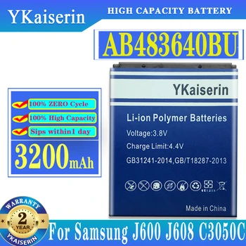 Ykaiserin Akumulatora Ab483640bu Samsung B3210 B3310 C3050 E740 F110 F768 J600 J750 L600 M600 S7350 S8300 Z170 Ab483640