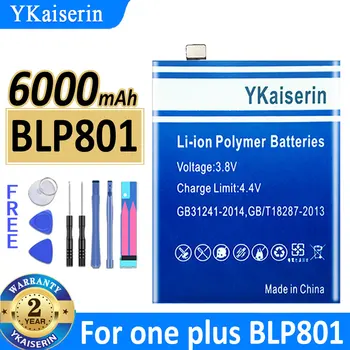 YKaiserin Akumulatora BLP801 par OnePlus 1. 8T BLP 801 Viens Plus 1 8T 1 + 8T, Tālruņa Akumulators lielas Ietilpības 6000mAh Baterijas