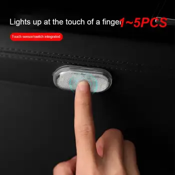 1~5GAB LED Auto Stils Nakts Gaisma Mini USB Uzlādes Četru Krāsu Automašīnas Durvis Vieglās Automašīnas salona LED Sensor Light Touch Sensoru Lasīšanu
