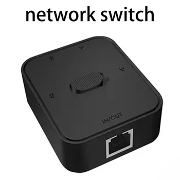 2 LAN Porti HUB 2 in 1 No 1 2 No Ethernet Tīkla Sadalītājs Slēdzis Kārbas Selektors