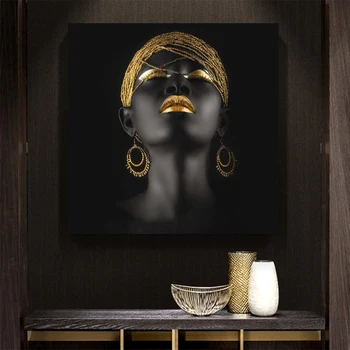 70x70cm - Audekla Apgleznošana Sienu Mākslas Attēliem tiek drukāts Melnā Sieviete uz Audekla Bez Rāmja Mājas Dekoru, Sienas Plakātu Dekori Dzīvojamā Istaba