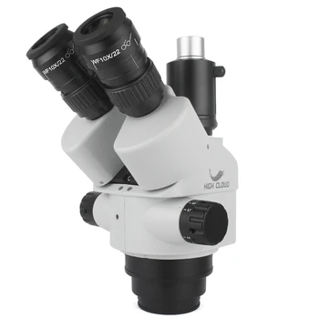 7X-45X Vienlaicīgi-Fokusa Trinokulara Tālummaiņas Stereo Mikroskopu Vadītājs 0.5 x 2.0 x Autonoma Objektīva C-mount Kameru Adapteris