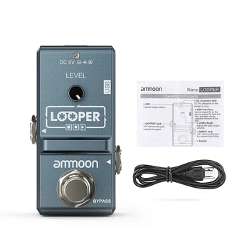 ammoon AP-09 Cilpa Ģitāra, Pedālis Looper Elektrisko Ģitāru, Efektu Pedāļu True Bypass Neierobežotu Overdubs 10 Minūtes Ierakstu