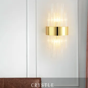 Crystal LED Sienas Lampas Modernās Gaismas Luksusa Sienas Gaismas Iekštelpu Apgaismojums, Mājas Dekoru, Sienas Brā Par Dzīvojamās Istabas Guļamistabas Gultas