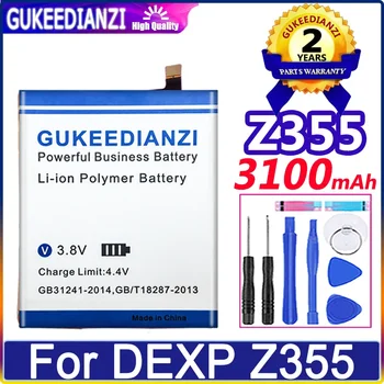 GUKEEDIANZI Akumulatora 3100mAh Par DEXP Z355 Mobilo Telefonu Bateria