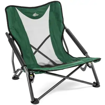 Kompakts, ar Zemu Profilu, Āra Locīšanas Nometnē Krēsls ar futlāris - Zaļā