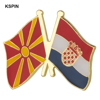 Maķedonija & Horvātija Draudzība Karogs, Emblēma, Karogs Broša Valsts Karoga Atloks Pin Starptautiskā Ceļojumu Adatas