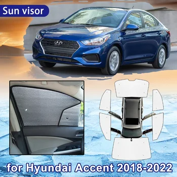 Par Hyundai Akcentu Verna 2018 2019 2020 2021 2022 Auto Pilns Pārklājums Saulessargs Logu Saules Ēnā Vējstikla Sejsegu Auto Piederumi
