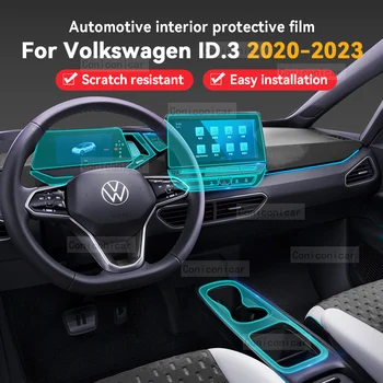 Par Volkswagen ID.3 2020-2023 Auto Interjera Centrā Konsoles Ekrāna aizsargplēvi Anti-scratch Remonts plēves Uzlīmes, Piederumi