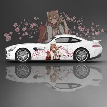 Pasūtījuma Anime Meitene Raphtalia Auto Uzlīme Decal Kapuci Durvju Ķermeņa Vinila Uzlīmes Grafiskais Wrap Jaunu Auto Uzlīme Apdare Piederumi