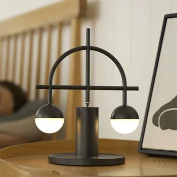 Radošā ABS Soooq Rotācijas Līdzsvars Lampas Lybra Bumbu Formas Mazā Nakts Gaismas LED Guļamistabas Gultas Galda Lampa USB 5V