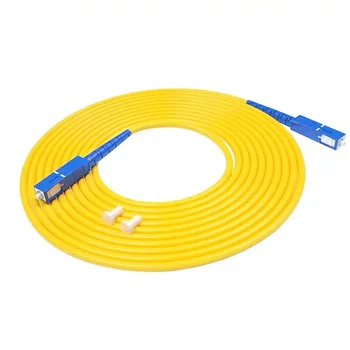 SC Simplex Single Mode Fiber Optic Patch Cable, UPC, SM, 3.0 mm, 9, 125um, FTTH, Šķiedru Auklas, Džemperis, 1m, 2m, 3M, 5m, 50gab