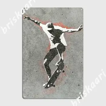 Skateboarder Ielu Mākslas A2 Plakātu Metāla Zīmju Bārs Ala Plāksnes Sienas Sienas Radīt Skārda Parakstīt Plakātu