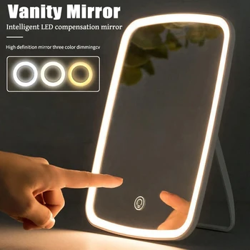 Vanity Gaismas USB Tricolor Gaismas Salokāms Aplauzums Spogulis Vannas istaba, tualetes Galds, Apgaismojums, Aptumšojami LED Iedomība Gaismas, Skaistums