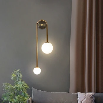 Ziemeļvalstu Misiņa Stikla bumbu, sienas lampas Modernās Mājas Dekori Apgaismes armatūru dzīvojamā istaba Guļamistaba Kāpņu telpa Eju LED sienas gaismas